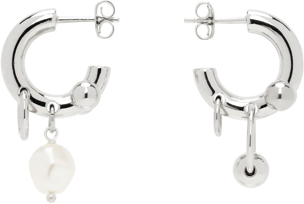 Justine Clenquet Silver Lisa Earrings 1