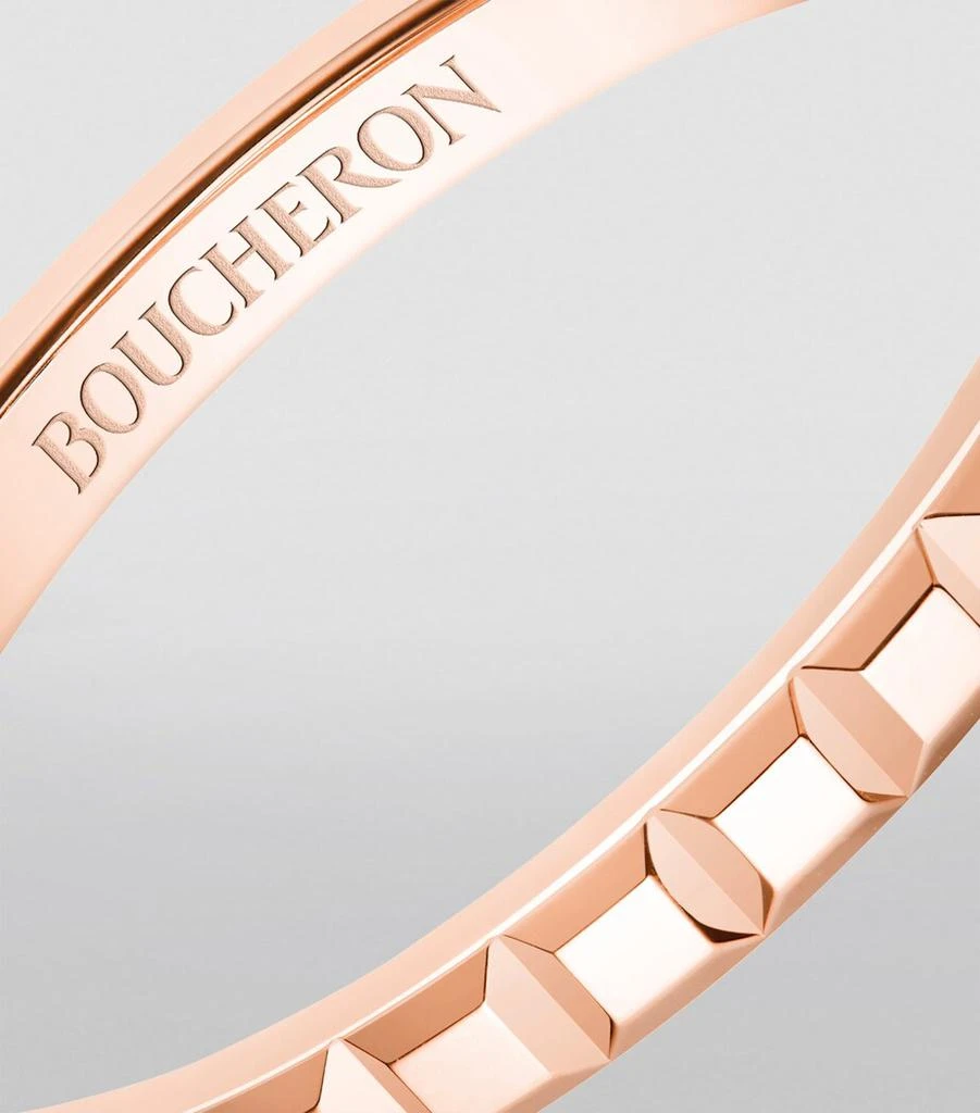 Boucheron Mini Rose Gold Clou de Paris Wedding Ring 3