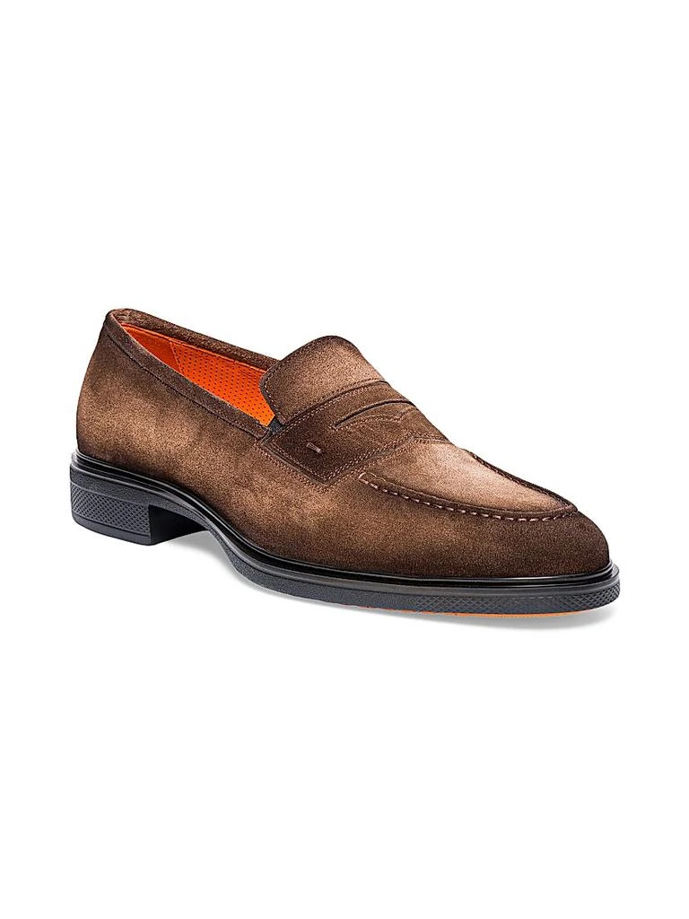 Santoni Leather Penny Loafers 2