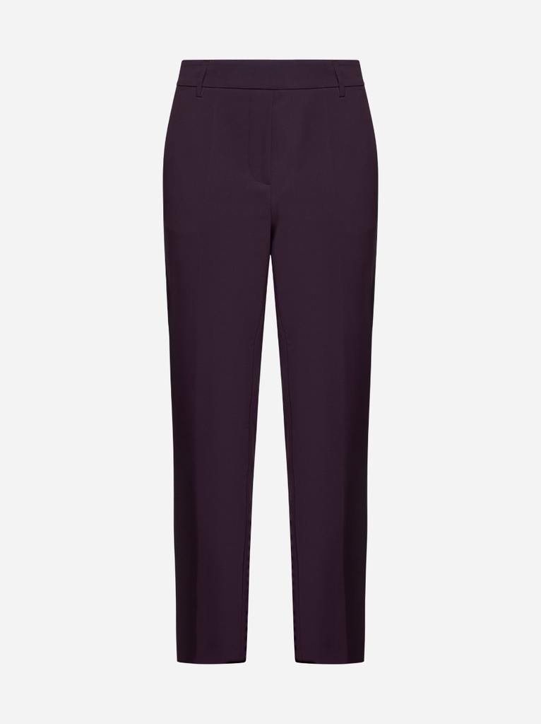 BLANCA VITA Burgundy bi-stretch gabardine Pito trousers