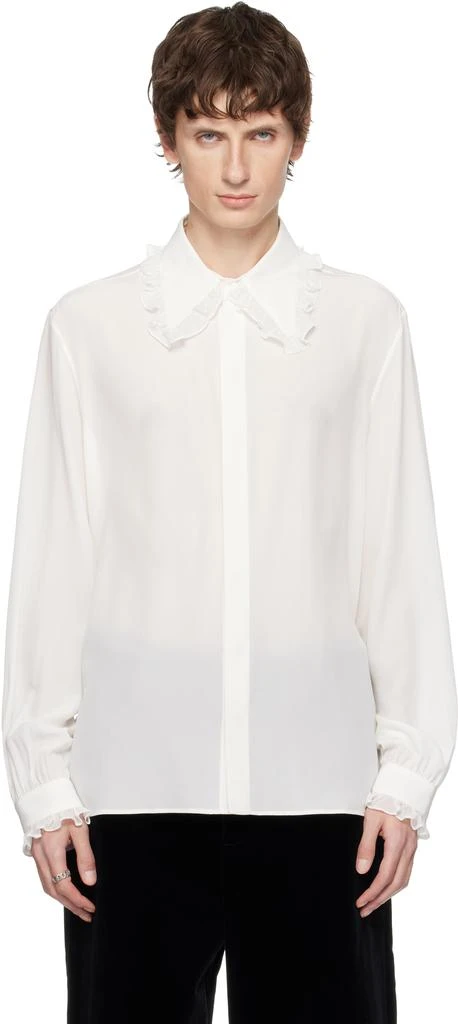 Valentino Off-White Crepe De Chine Shirt 1