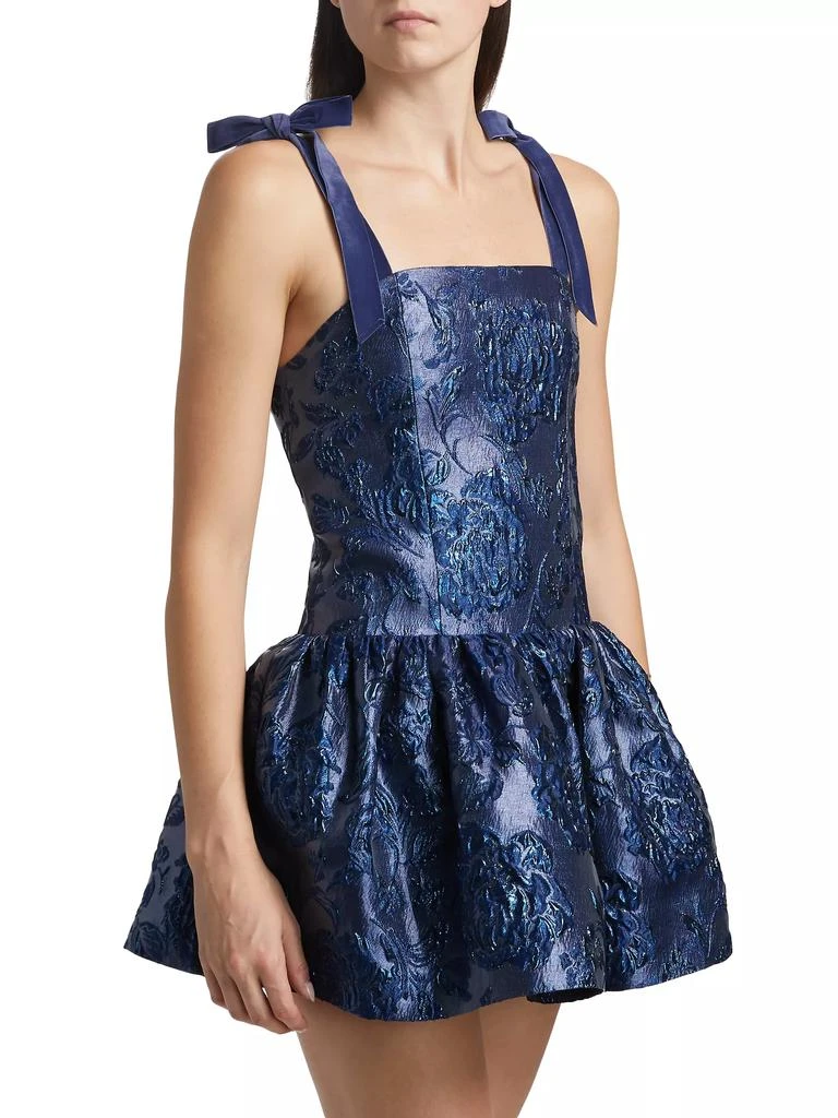 Alice + Olivia Maryann Floral Satin Minidress 4