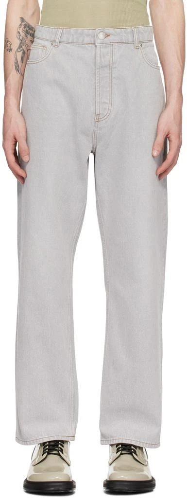 AMI Gray Loose-Fit Jeans 1