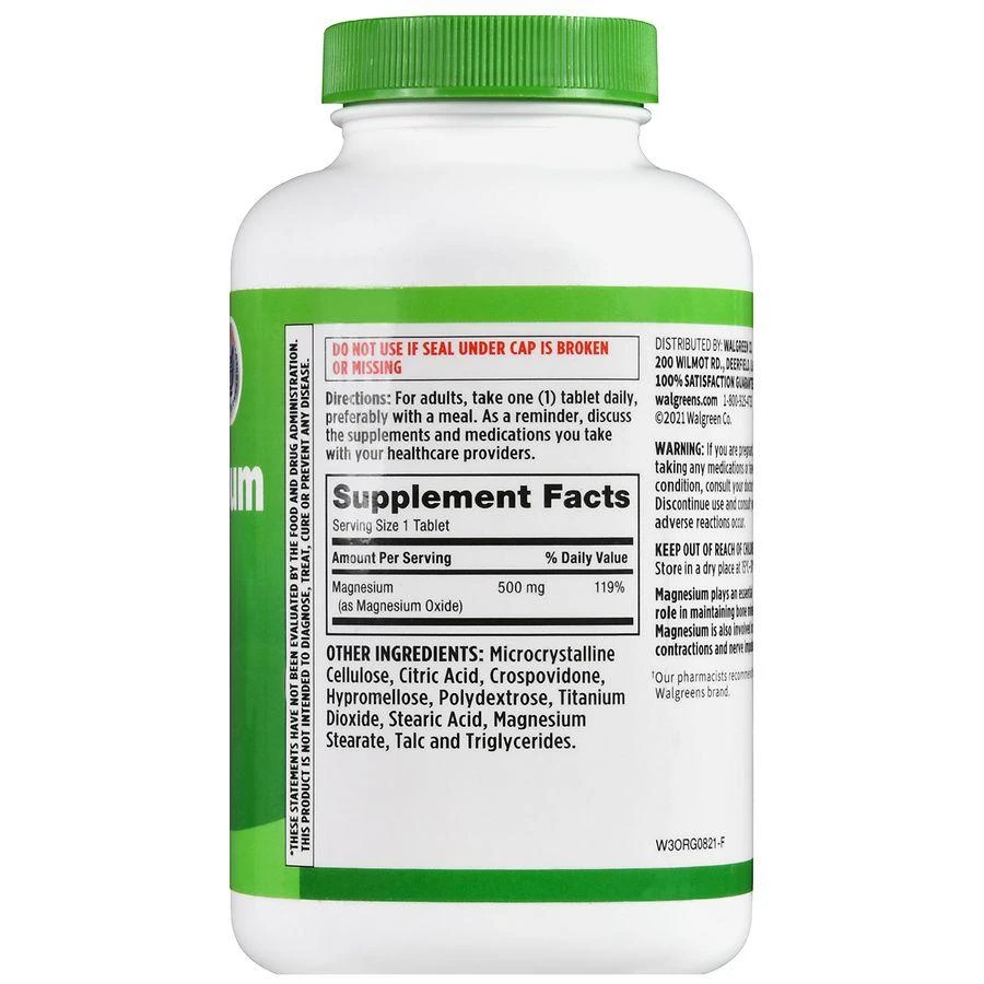 Walgreens Magnesium 500 mg Tablets 3