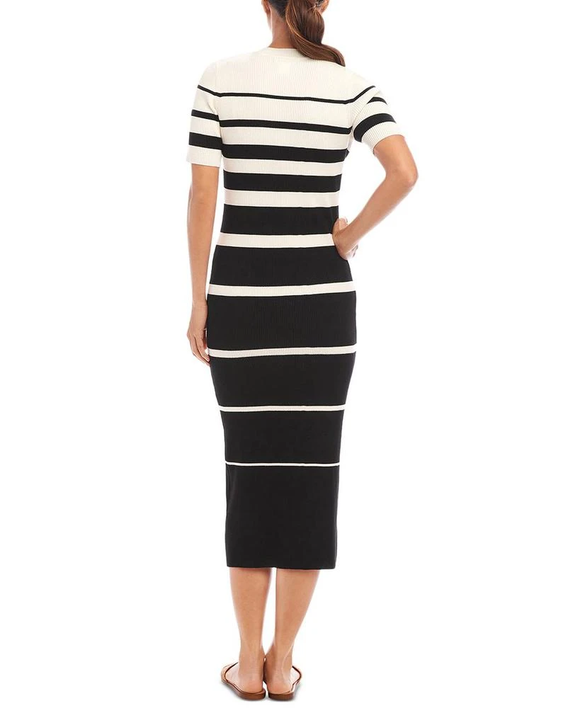Karen Kane Striped Ribbed Midi Sweater Dress Dresses Skirts