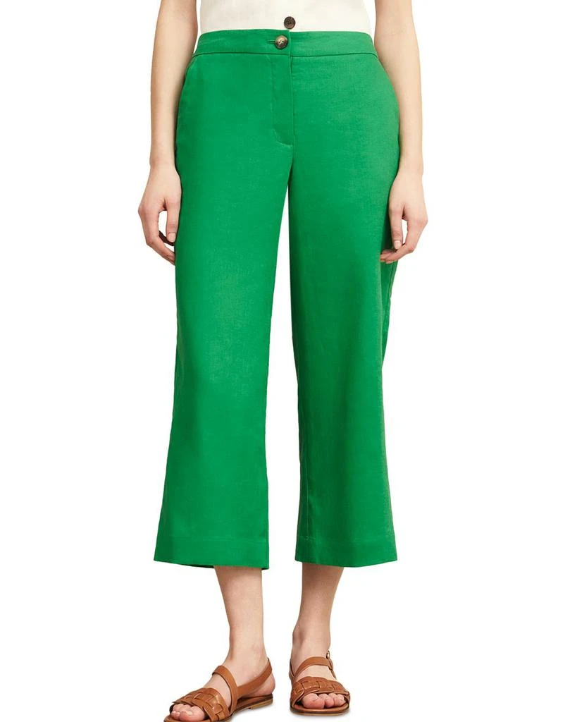 HOBBS LONDON Lillie Linen Cropped Kick Flare Pants 1