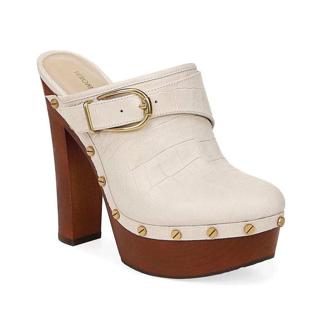 VERONICA BEARD Alek Platform Clog Sandal In Ivory 1