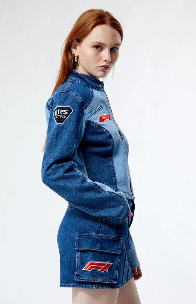 Formula 1 x PacSun Denim Cargo Mini Skirt 2