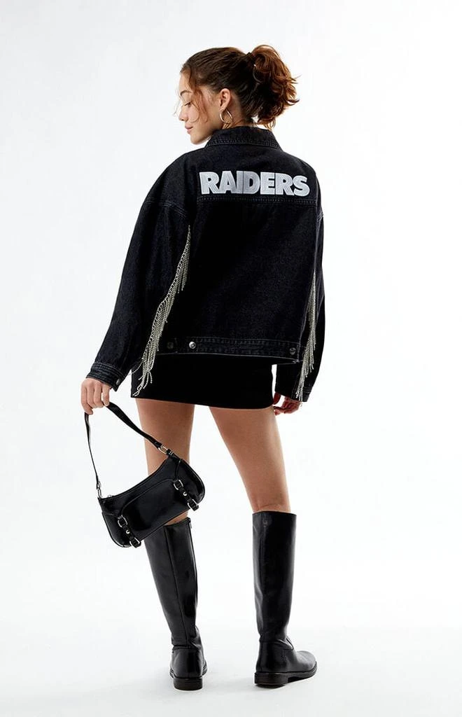 WILD COLLECTIVE NFL Wild Collective x PacSun Las Vegas Raiders Denim Jacket 4
