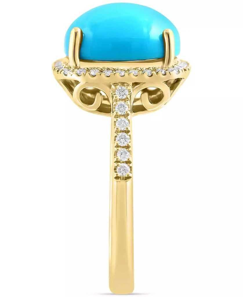 Effy EFFY® Turquoise 
Diamond (1/4 ct. t.w.) Halo Ring in 14k Gold 4
