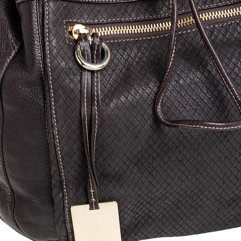 Furla Furla Dark Brown Leather Drawstring Hobo 5