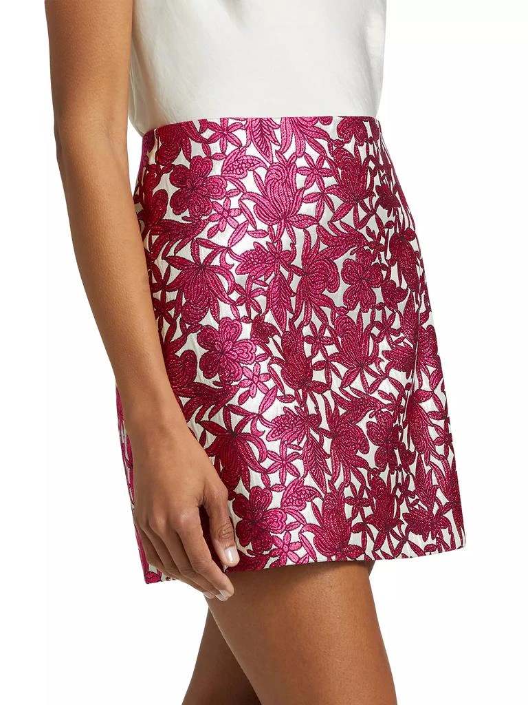 Milly Floral Jacquard Miniskirt 4