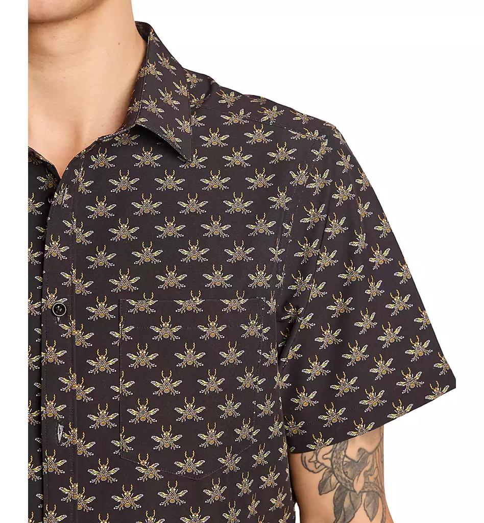 Paisley & Gray Men's Gilby Slim Fit Short Sleeve Printed Button-Front Swim Shirt