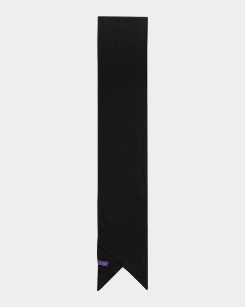 Ralph Lauren Long Narrow Airy Fluid Satin Scarf