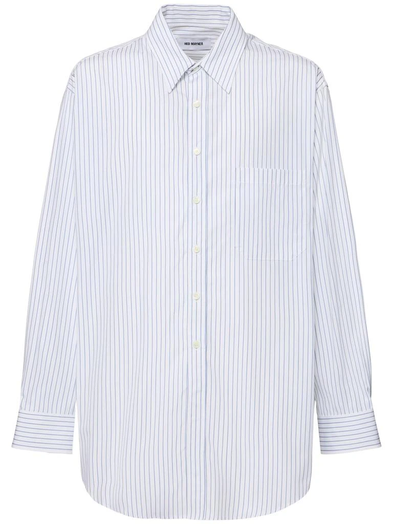 Hed Mayner Striped Cotton Shirt 1
