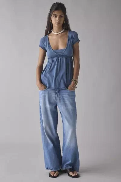 BDG BDG Tina Layered V-Neck Short Sleeve Babydoll Tee 3