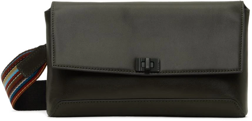 Paul Smith Green Leather Signature Stripe Crossbody Bag 1