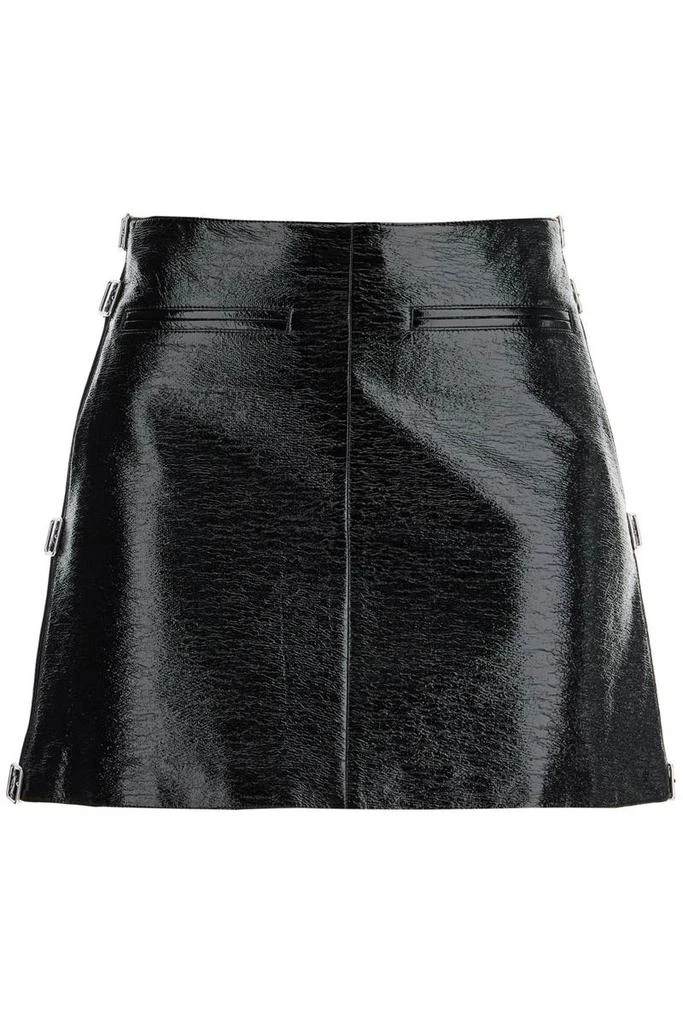 Courrèges vinyl mini skirt with buckles 1