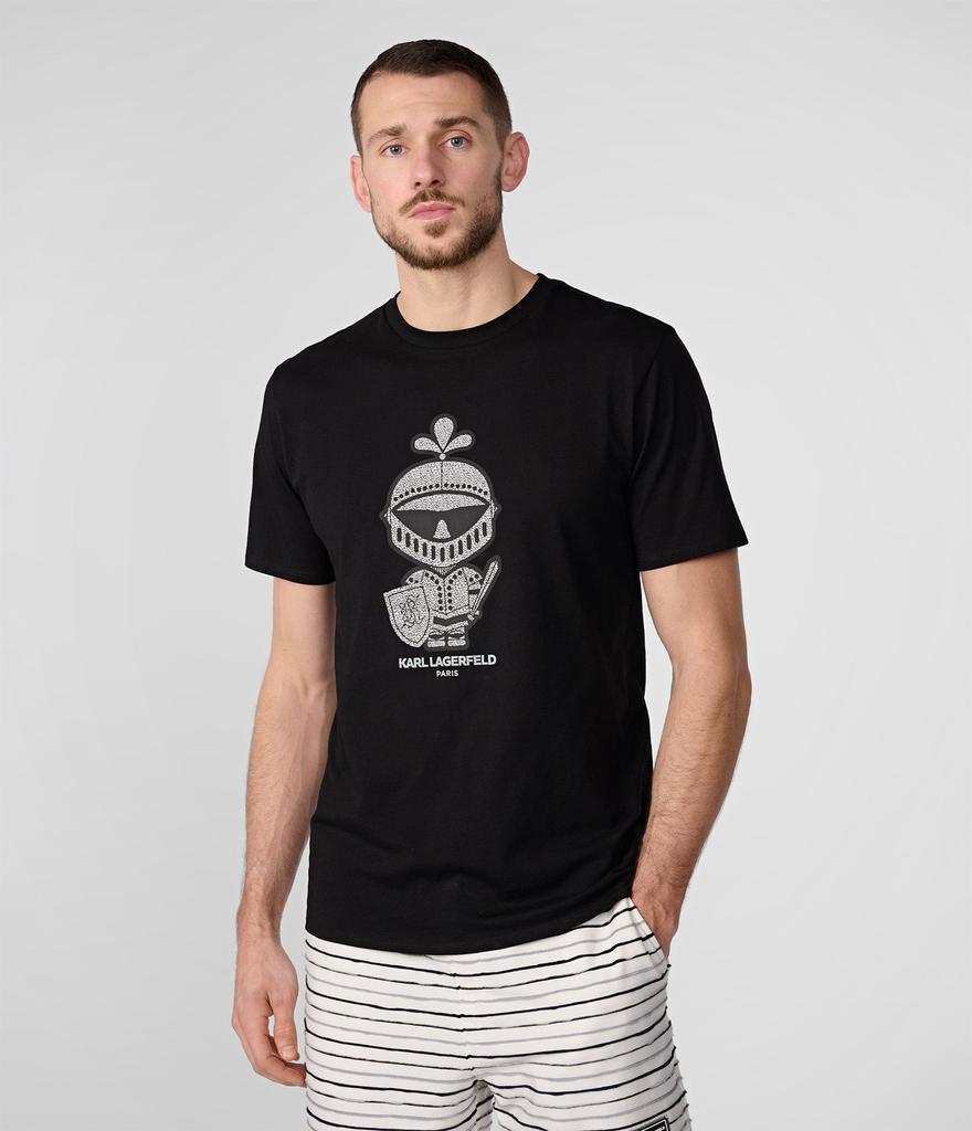 Karl Lagerfeld Paris TEXTURED REFLECTIVE KARL KNIGHT TEE