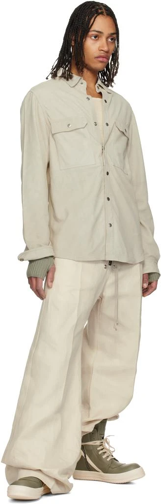 Rick Owens Green & Off-White Hollywood Geobasket Sneakers 5