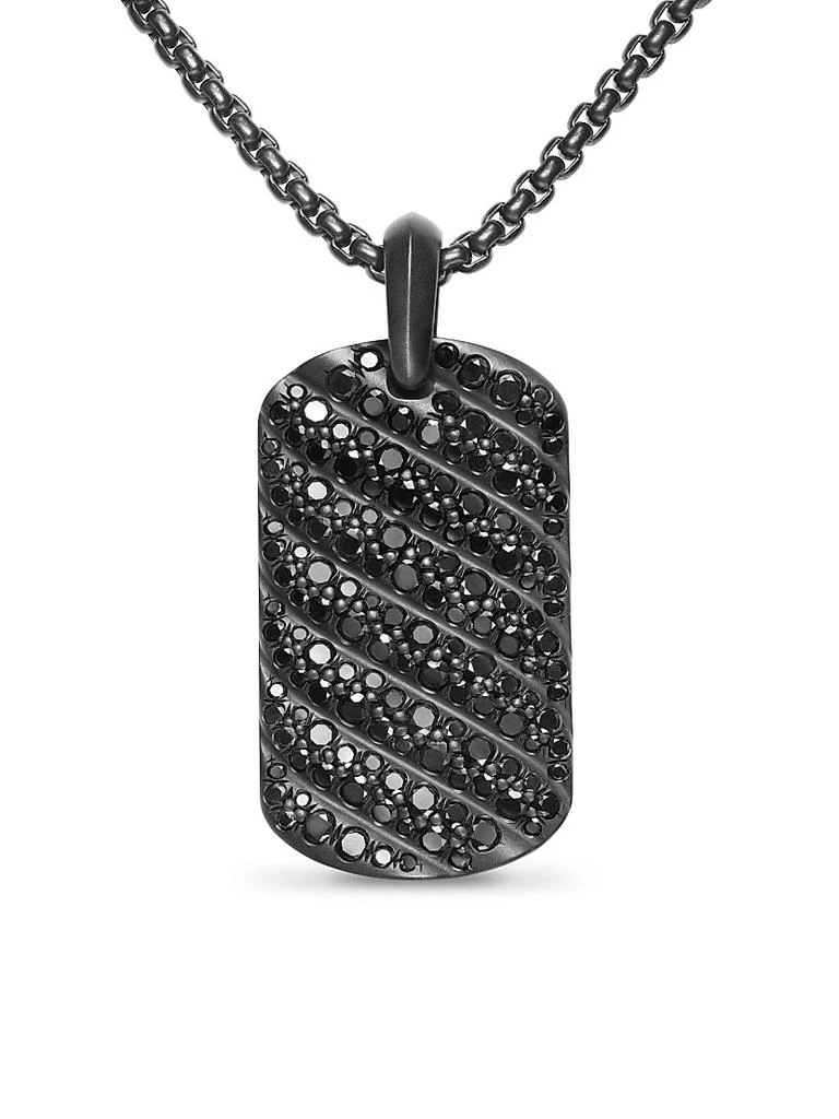 David Yurman Sculpted Cable Tag in Black Titanium 1