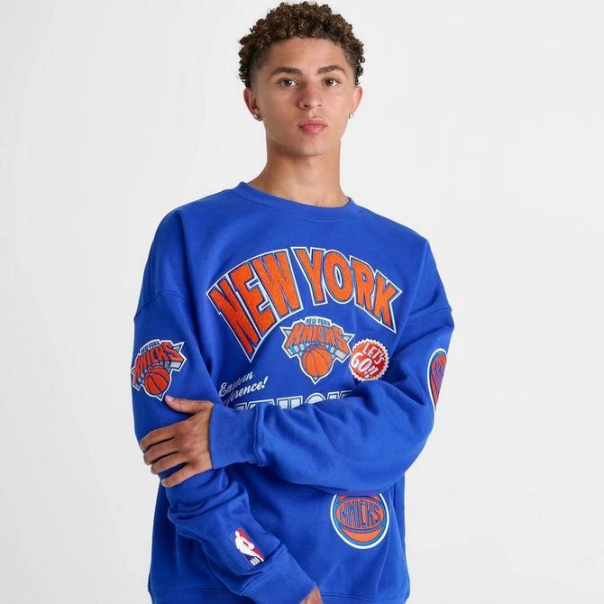 Pro Standard Men's Pro Standard New York Knicks NBA Turn It Up Fleece Crewneck Sweatshirt 5