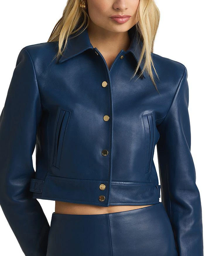St. John Cropped Leather Jacket 3