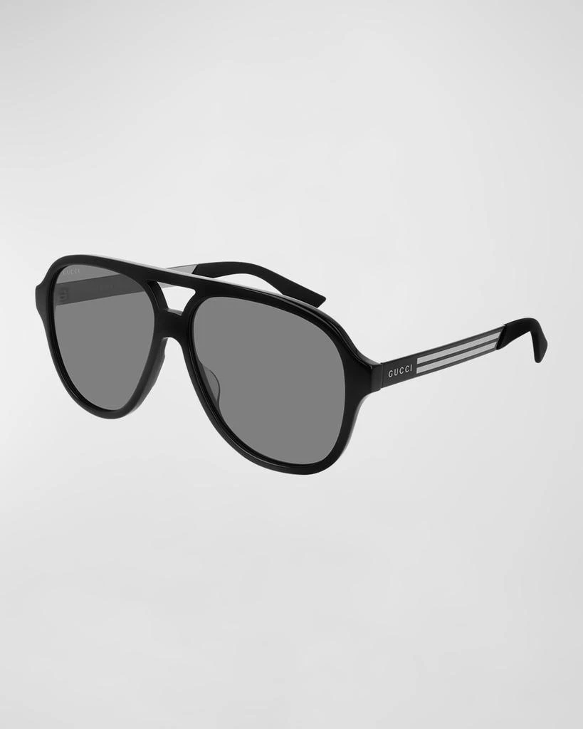 Gucci Men's Aviator Logo Sunglasses 1