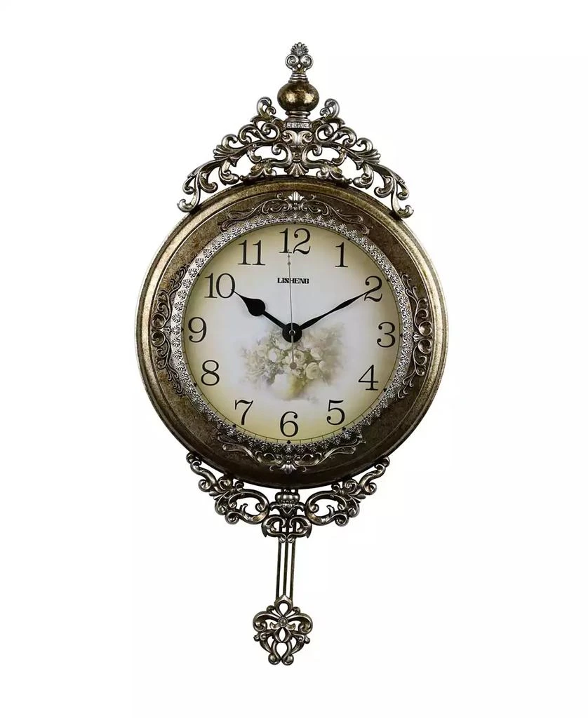 Three Star Wall Clock with Pendulum