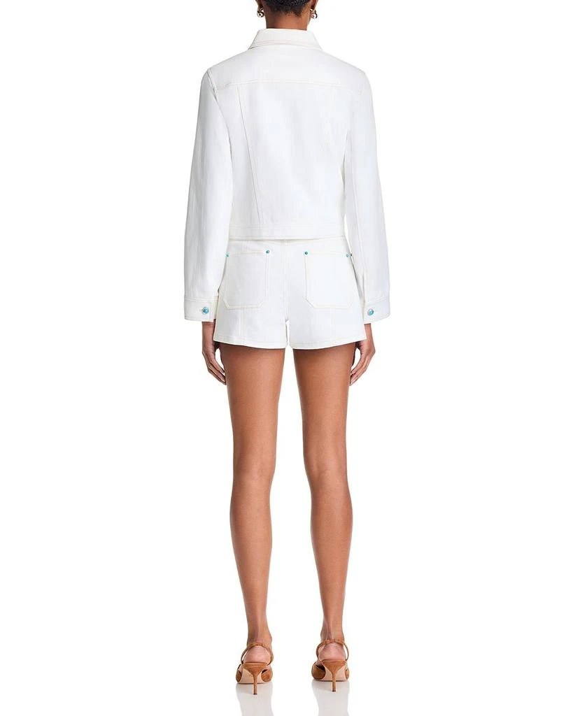 Cinq à Sept Turquoise Embellished Ceil Shorts 8