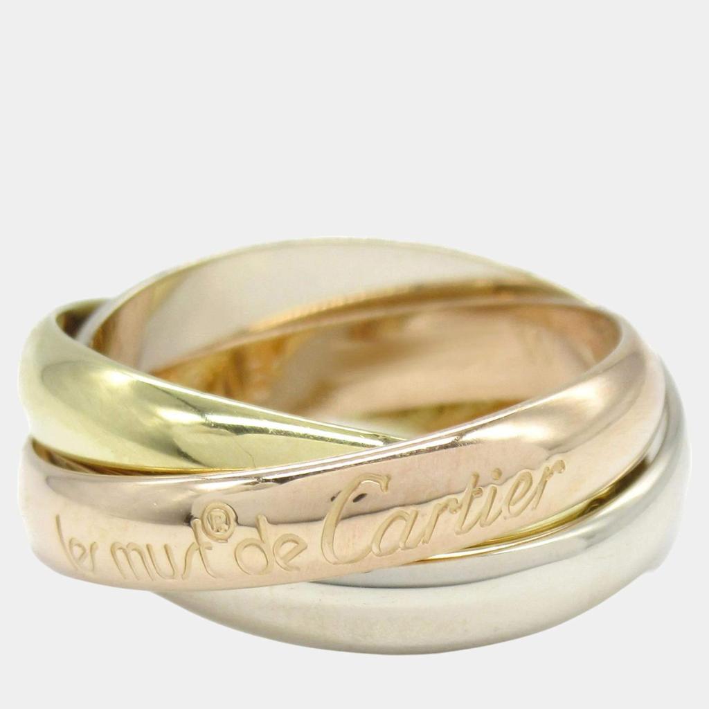 Cartier Cartier 18K Rose Gold, White Gold, Yellow Gold Trinity Band Ring EU 51