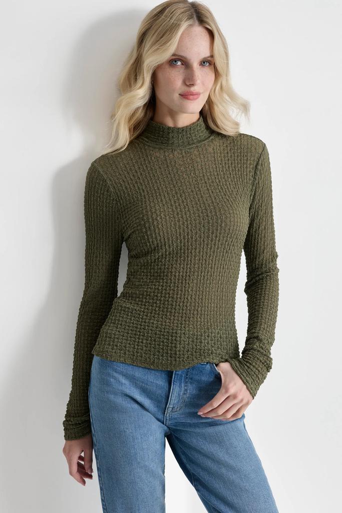 DKNY PEBBLE LACE TURTLENECK