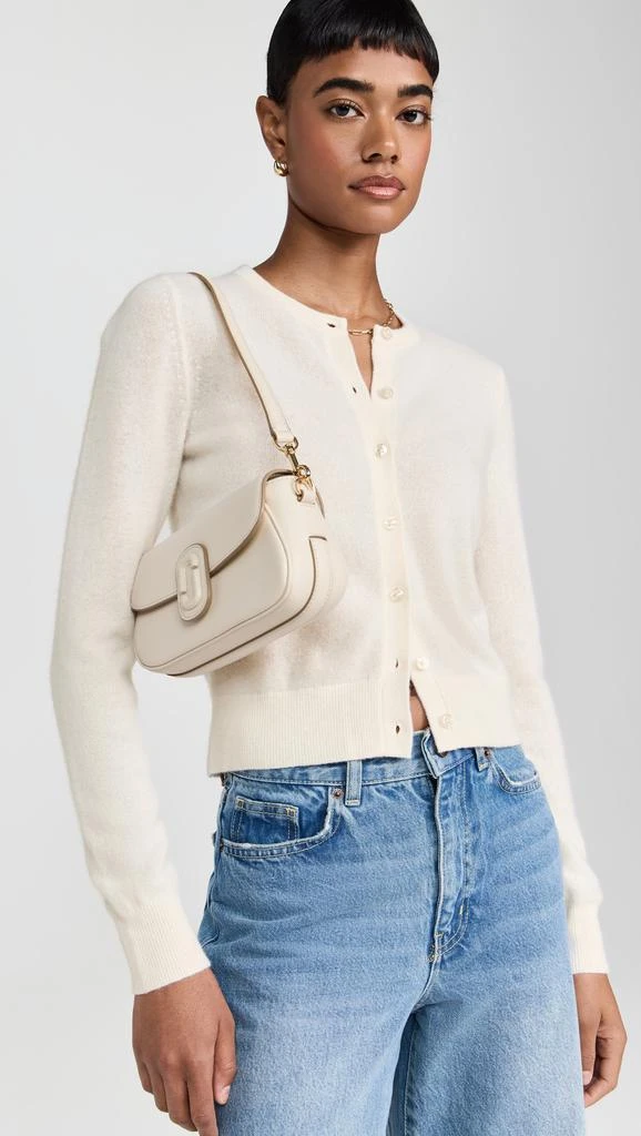 White  Warren Cashmere Essential Crew Neck Cardigan 6