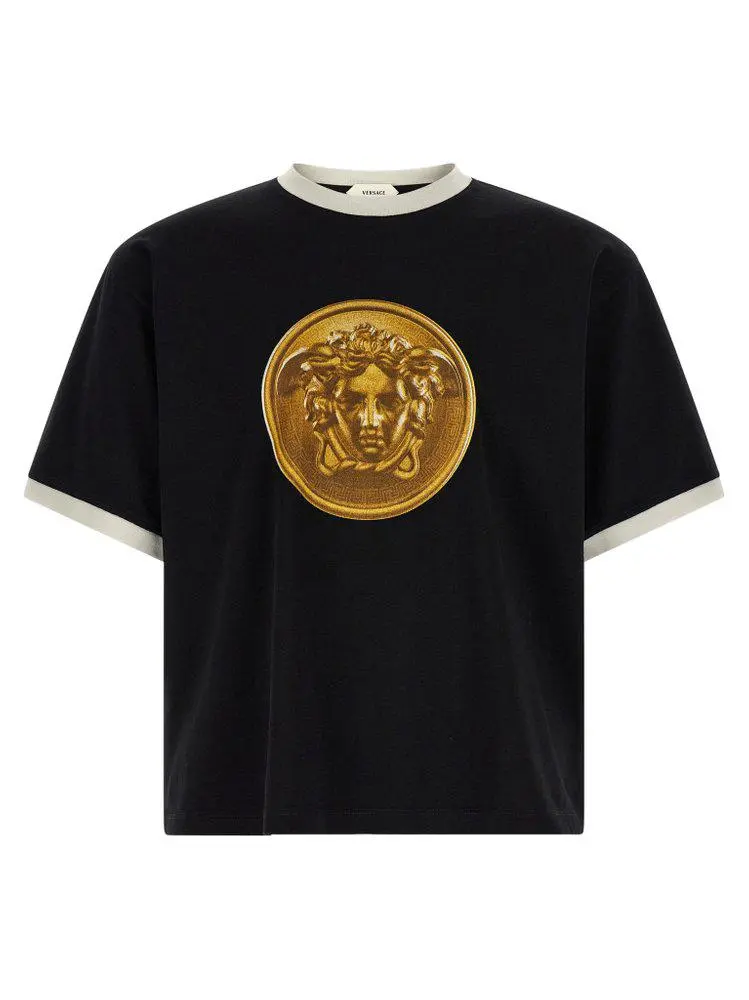 Versace Versace Medusa Coin Printed T-Shirt
