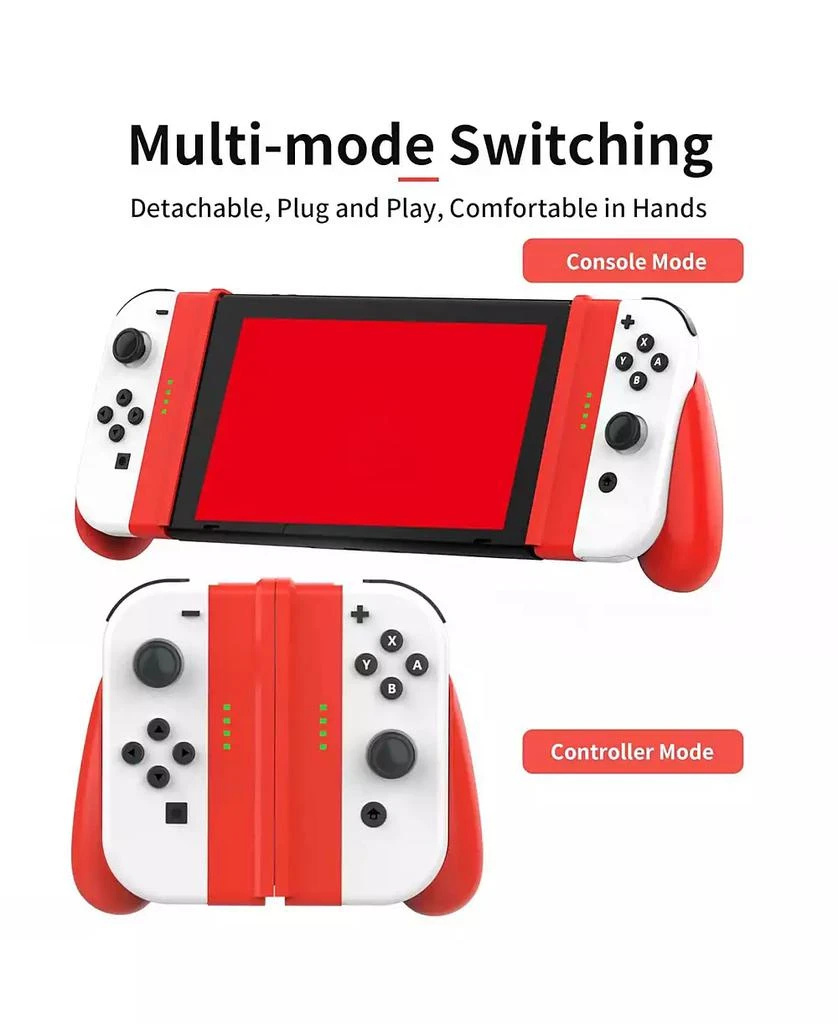 DOYO Red Detachable Controller Holder Grip For JOY CON Gamepad Nintend Switch Oled,Attachments 2