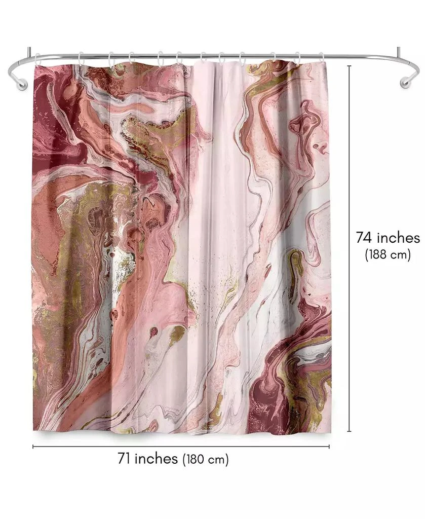 Americanflat Abstract Shower Curtain Marble Petroleum by PI Creative Art 2