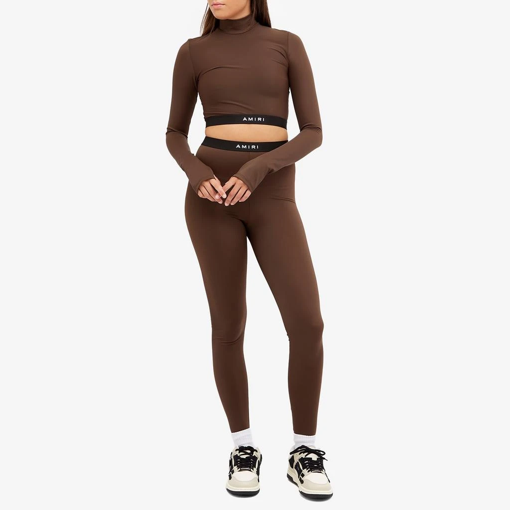 AMIRI AMIRI Long Sleeve Mock Neck Crop Top 4