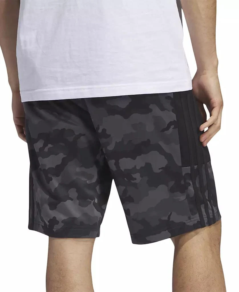 Adidas Men's Essentials Regular-Fit 3-Stripes Camouflage 10" Tricot Track Shorts 2