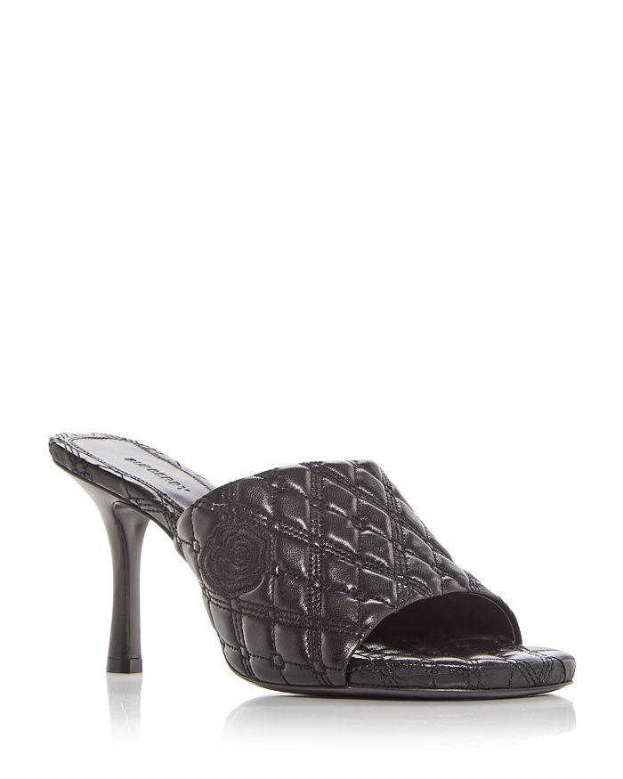 Burberry Women's Quilted High Heel Slide Sandals