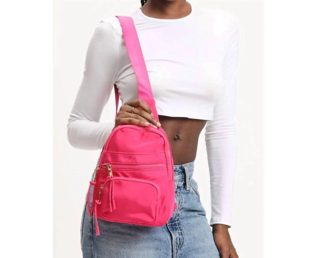 Urban Expressions Urban Expressions - Women
s Sid Nylon Sling Backpack 6