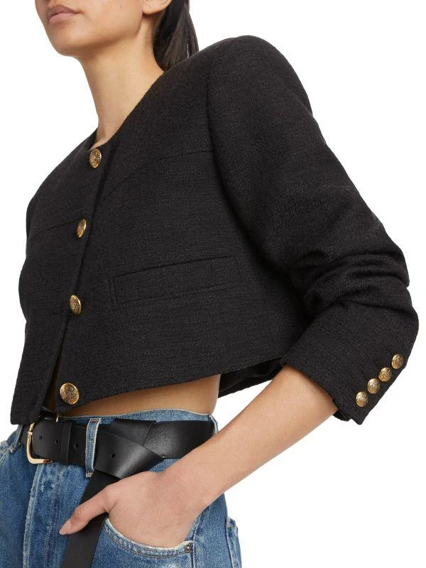 Citizens of Humanity Pia Cotton-Blend Tweed Crop Jacket 4