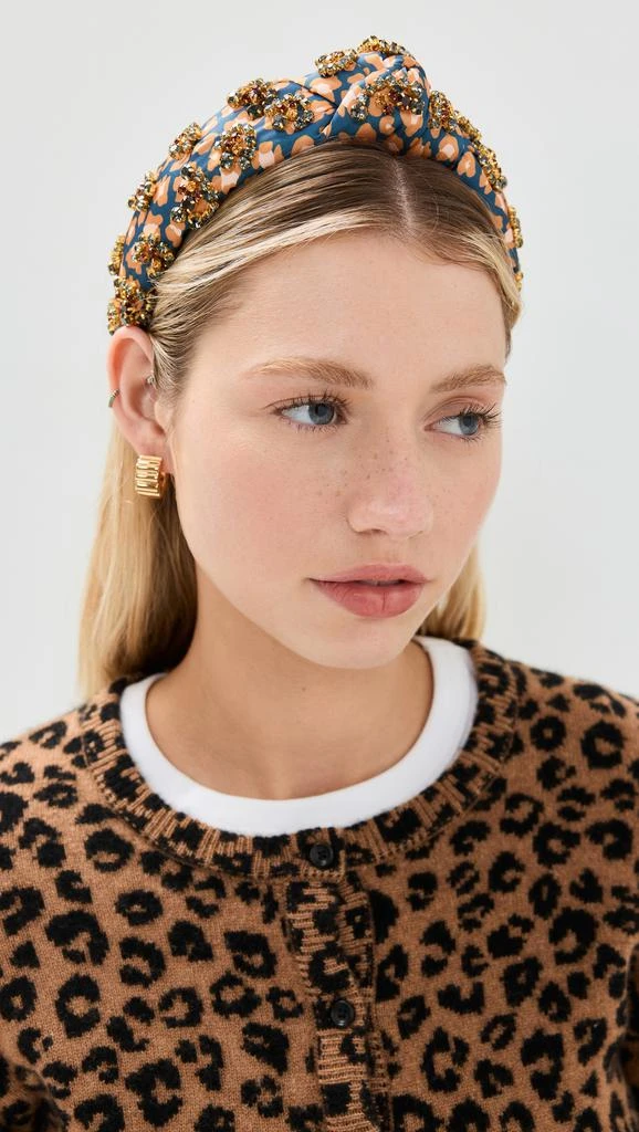 Lele Sadoughi Knotted Crystal Leopard Headband 2