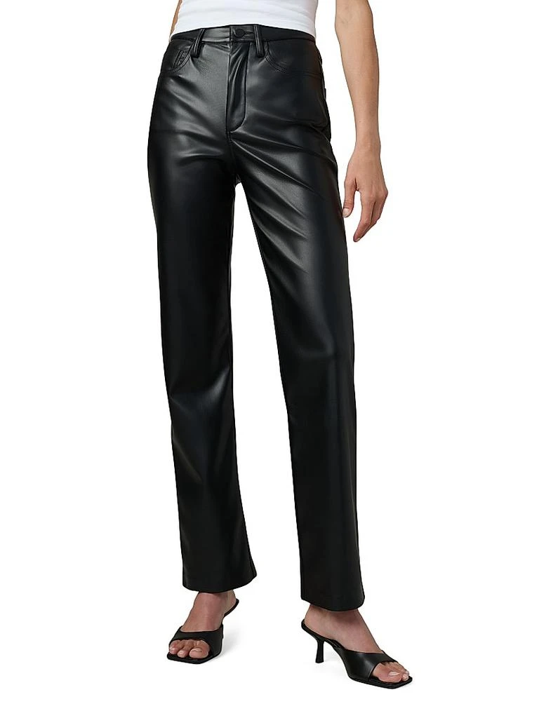 Joe's Jeans Margot Faux Leather High-Rise Straight-Leg Pants 3