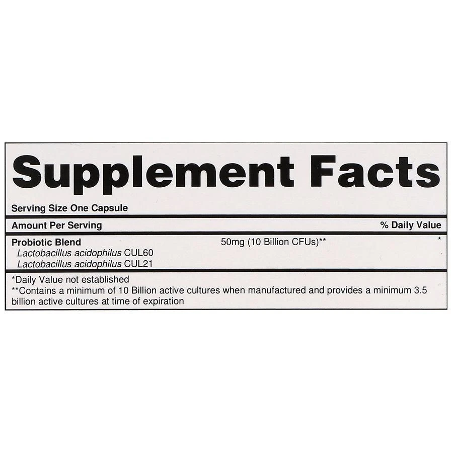 Walgreens Free 
Pure Probiotic 10 Billion Active Cultures Capsules 4