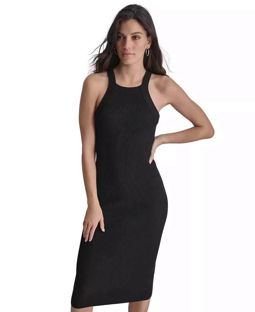 DKNY Women's Ribbed Knit Sleeveless Bodycon Dress 2