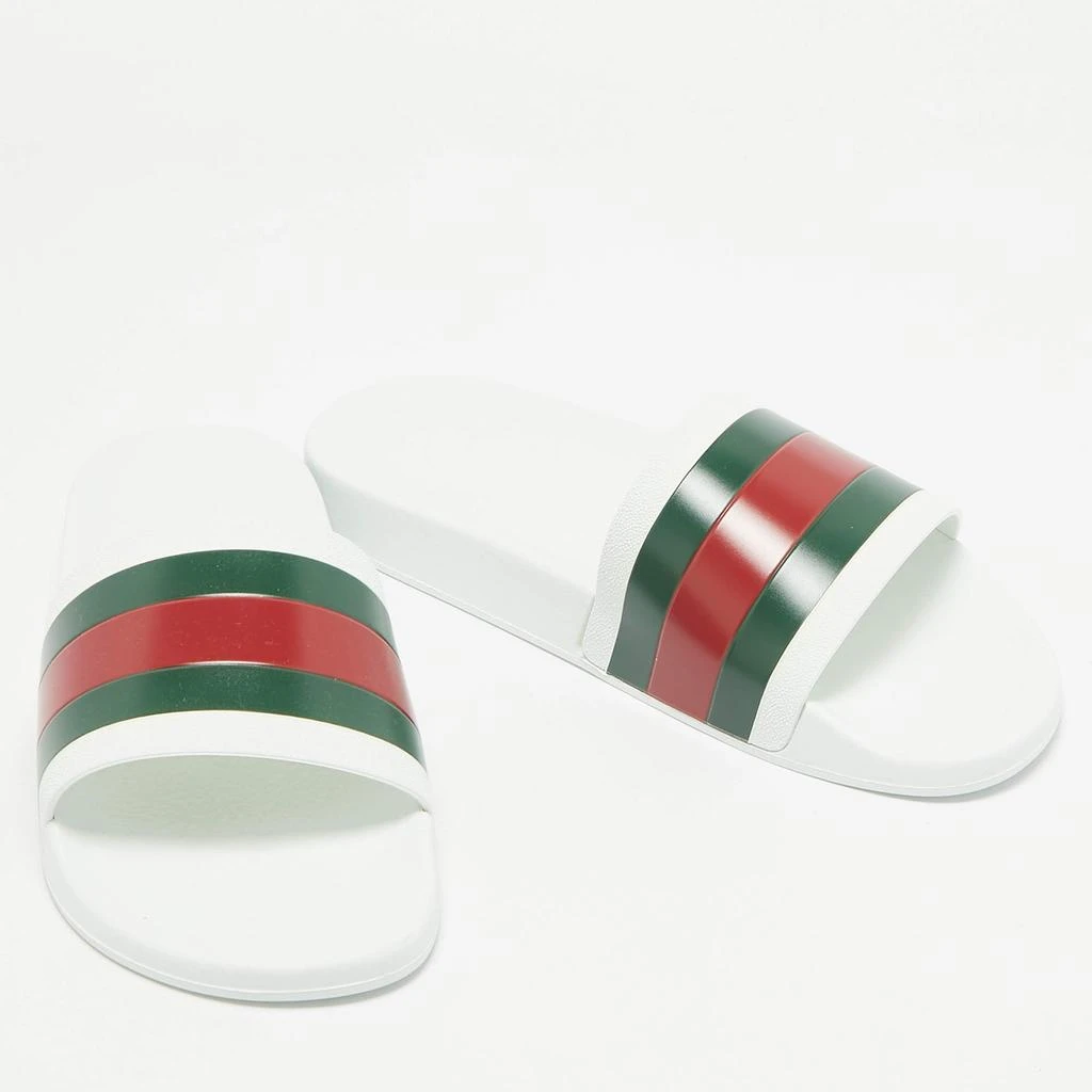 Gucci Gucci White Rubber Pursuit 72 Pool Slides Size 44 4