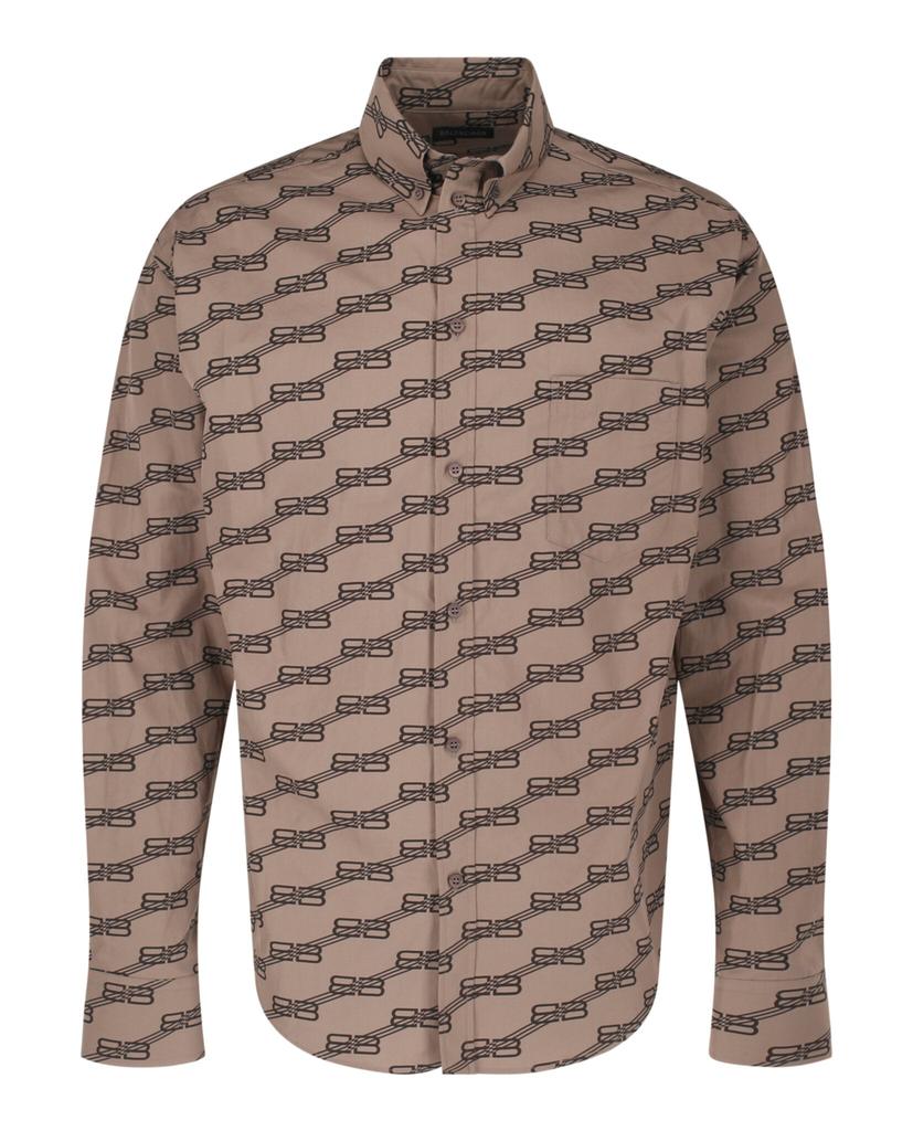 Balenciaga Monogram Long Sleeve Shirt