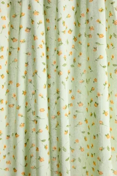 Urban Outfitters Tie Top Printed Café Curtain Set 3