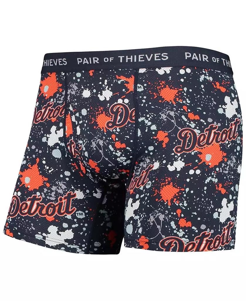 Pair Of Thieves Men's Orange, Navy Detroit Tigers Super Fit 2-Pack Boxer Briefs Set