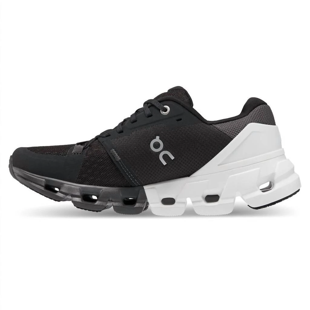 On Women's Cloudflyer Running Shoes In Black/white 1